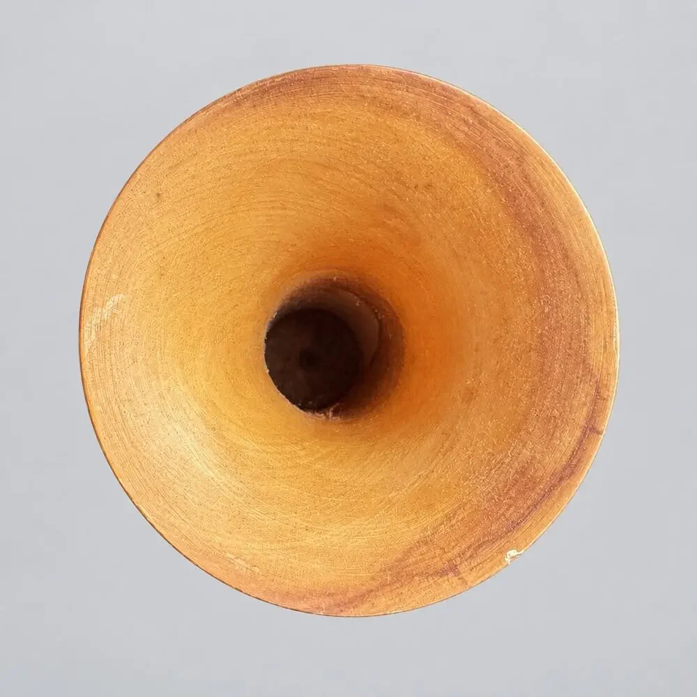 Vintage Paul's Aspen Crafts Hand Turned Aspen Wood Vase Warm Honey Finish 6”
